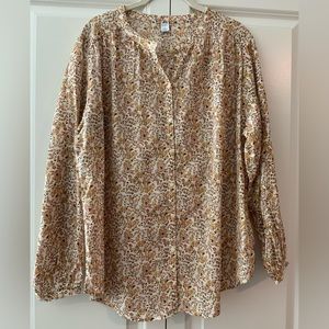 Old Navy floral button down blouse